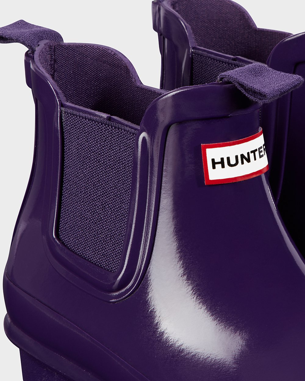 Kids Hunter Original Big Gloss | Chelsea Boots Blue Purple | NZ-52184-XRWO